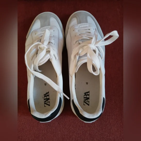 Zara White and Gray Sneakers - Picture 3 of 7